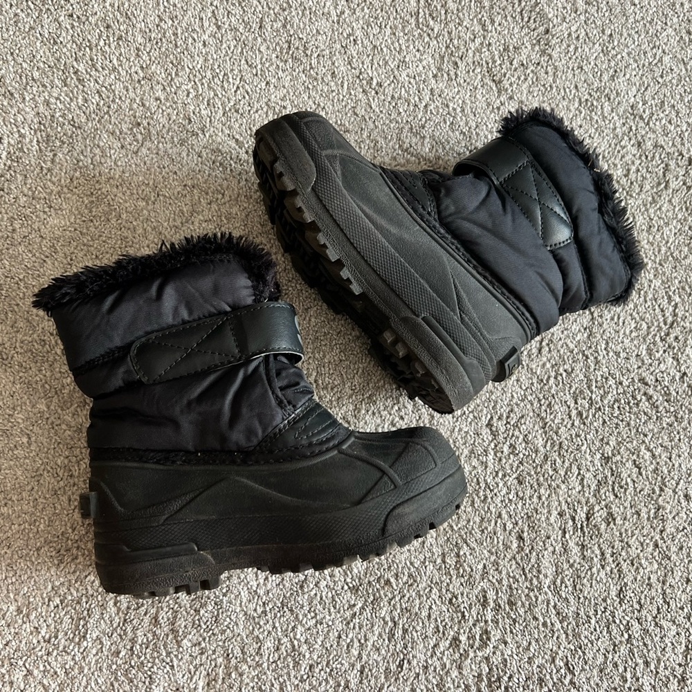 Sorel Snow Commander Kids Size 12 Winter Snow Boots Black Winter Boys - Picture 2 of 6
